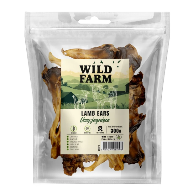 Wild Farm Uszy Jagnięce 300g Przysmak Dla Psa