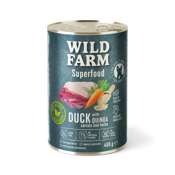 Wild Farm Superfood – Kaczka z Komosą Ryżową i Ziołami 400g