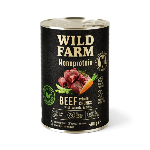 WILD FARM Monoprotein Beef 400g – hipoalergiczna karma dla psa EAN