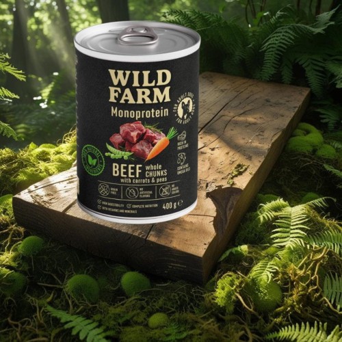 WILD FARM Monoprotein Beef 400g – hipoalergiczna karma dla psa EAN