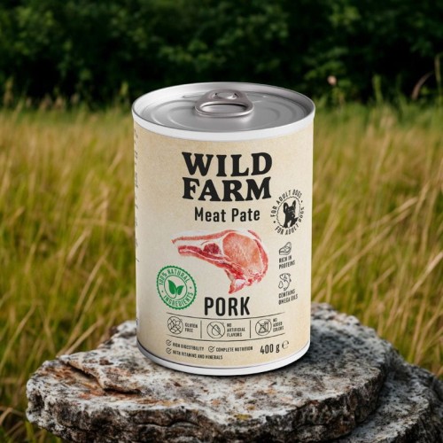 Wild Farm Pate Karma Mokra Dla Psów Wieprzowina 400g