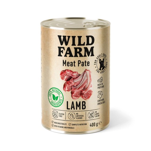 Wild Farm Pate Lamb 400g – Mokra Karma z Jagnięciną dla Psów