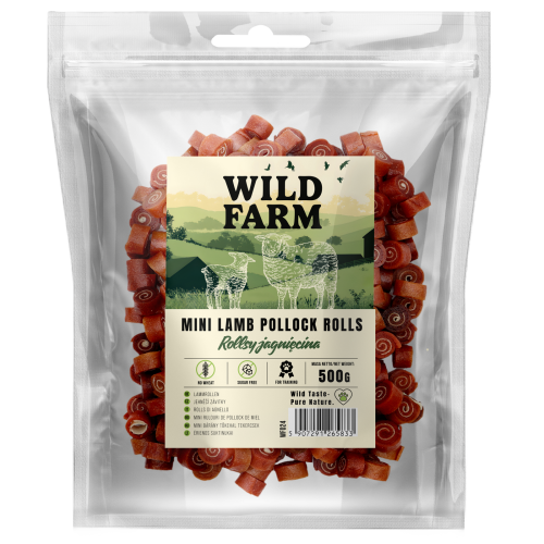 WILD FARM Rollsy Z Jagnięciny Przysmak Dla Psa 500G