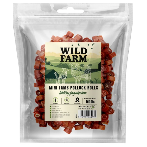 WILD FARM Rollsy Z Jagnięciny Przysmak Dla Psa 500G