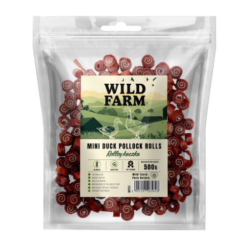 WILD FARM Rollsy Z Kaczki Przysmak Dla Psa 500G