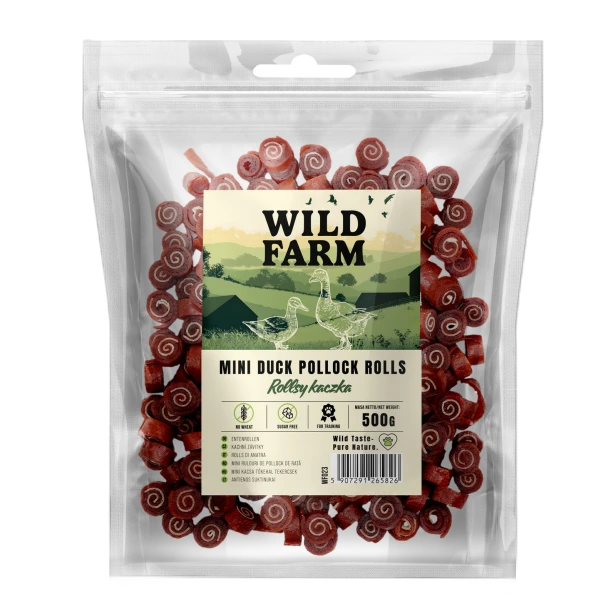 WILD FARM Rollsy Z Kaczki Przysmak Dla Psa 500G