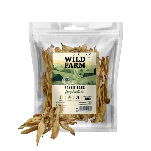 WILD FARM Uszy Królicze Przysmak Dla Psa 300G