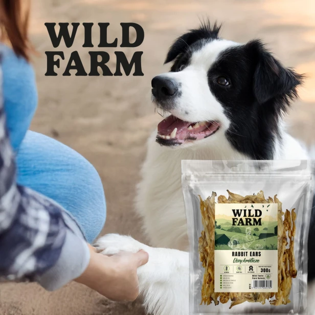 WILD FARM Uszy Królicze Przysmak Dla Psa 300G