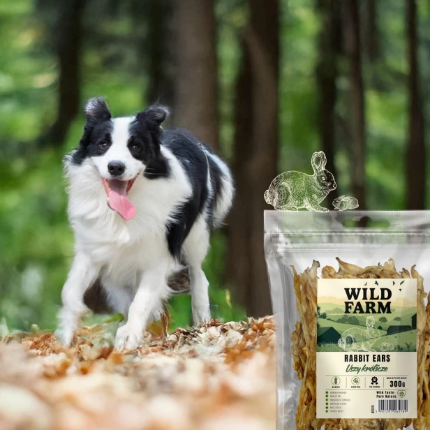 WILD FARM Uszy Królicze Przysmak Dla Psa 300G