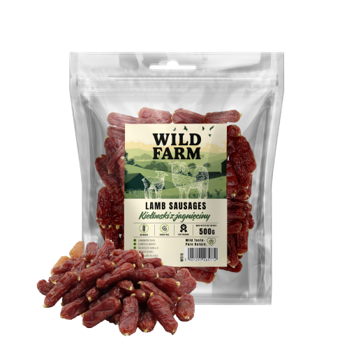 WILD FARM Kiełbaski Z Jagnięciny Przysmak Dla Psa 500G