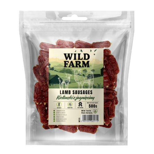 WILD FARM Kiełbaski Z Jagnięciny Przysmak Dla Psa 500G