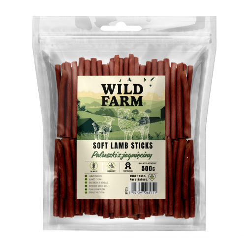 WILD FARM Paluszki Z Jagnięciny Przysmak Dla Psa 500G