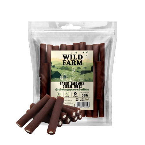 WILD FARM Rurki Dentystyczne Z Królikiem Przysmak Dla Psa 500G