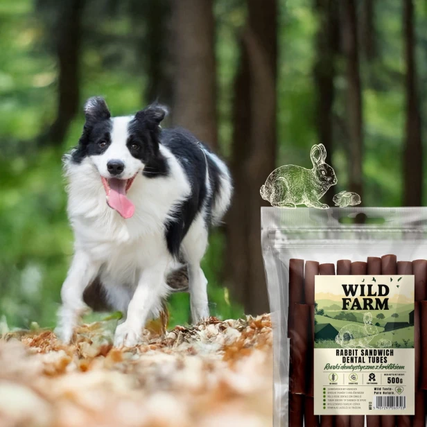 WILD FARM Rurki Dentystyczne Z Królikiem Przysmak Dla Psa 500G