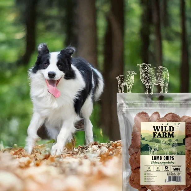 WILD FARM Chipsy Z Jagnięciny Przysmak Dla Psa 500G