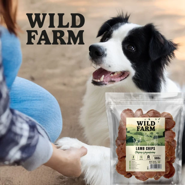 WILD FARM Chipsy Z Jagnięciny Przysmak Dla Psa 500G