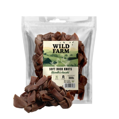 WILD FARM Węzełki Z Kaczki Przysmak Dla Psa 500G