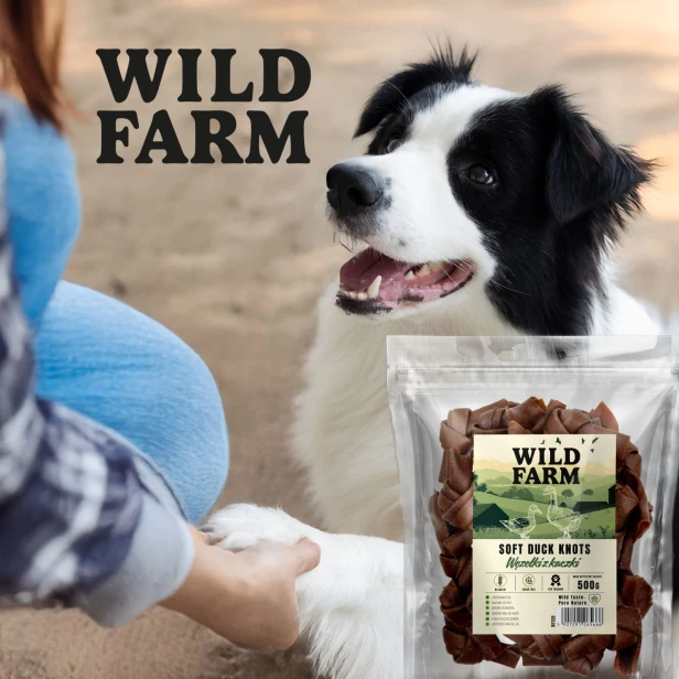 WILD FARM Węzełki Z Kaczki Przysmak Dla Psa 500G