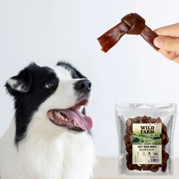 WILD FARM Węzełki Z Kaczki Przysmak Dla Psa 500G