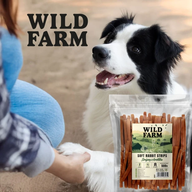 WILD FARM Stripsy Z Królika Przysmak Dla Psa 500G