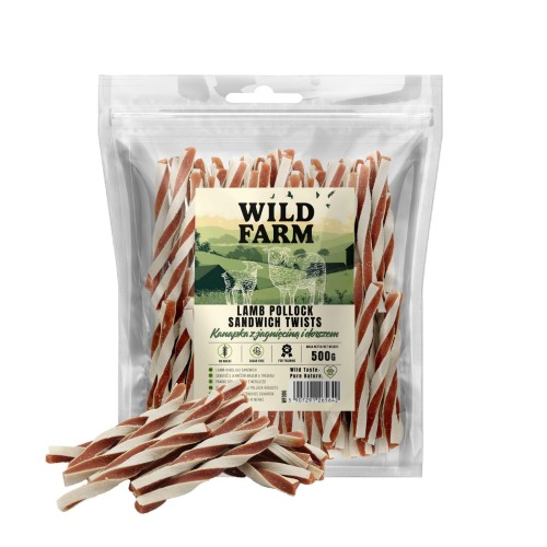 WILD FARM Kanapka Z Jagnięciną I Dorszem Przysmak Dla Psa 500G
