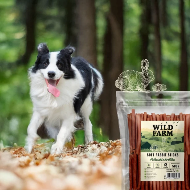 WILD FARM Paluszki Z Królika Przysmak Dla Psa 500G