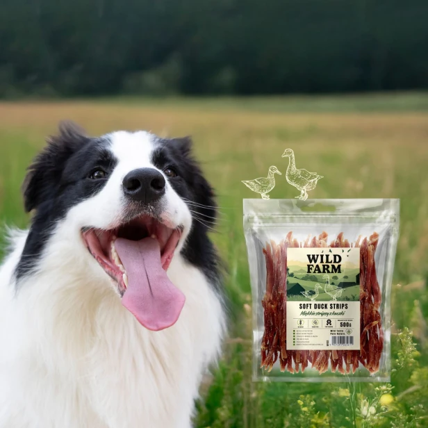 WILD FARM Miękkie Stripsy Z Kaczki Przysmak Dla Psa 500G