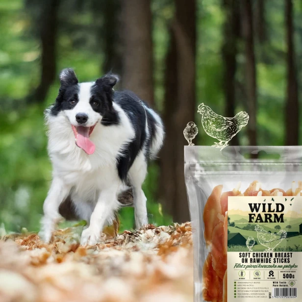 WILD FARM Filet Z Piersi Kurczaka Na Patyku Przysmak Dla Psa 500G