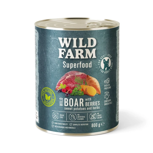 Wild Farm Superfood Dziczyzna Karma Mokra Dla Psów 800g