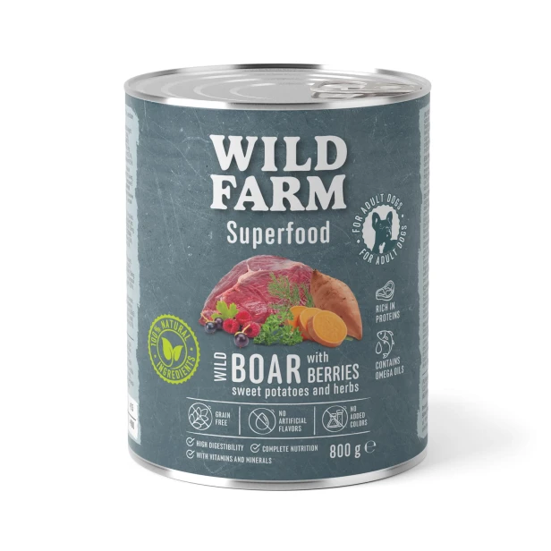 Wild Farm Superfood Dziczyzna Karma Mokra Dla Psów 800g