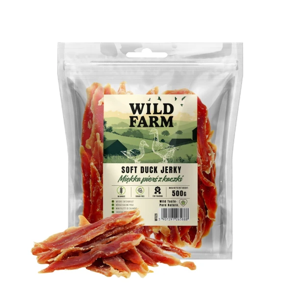 WILD FARM Miękka Pierś Z Kaczki Przysmak Dla Psa 500G