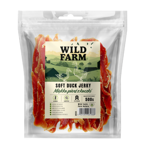 WILD FARM Miękka Pierś Z Kaczki Przysmak Dla Psa 500G
