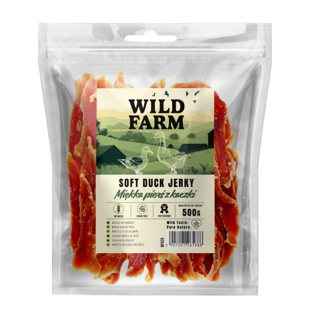 WILD FARM Miękka Pierś Z Kaczki Przysmak Dla Psa 500G