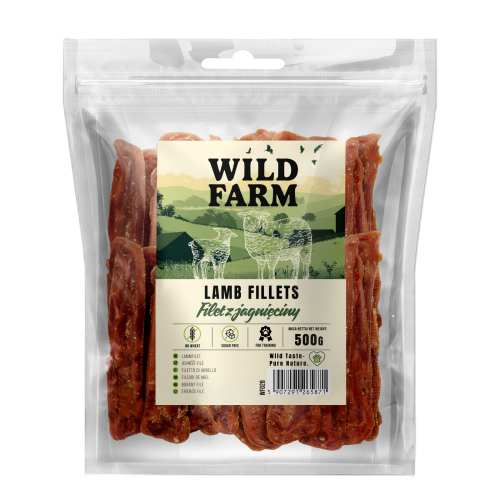 WILD FARM Filet Z Jagnięciny Przysmak Dla Psa 500G