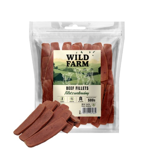 WILD FARM Filet Z Wołowiny Przysmak Dla Psa 500G