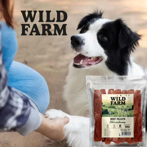 WILD FARM Filet Z Wołowiny Przysmak Dla Psa 500G