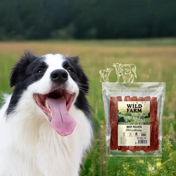WILD FARM Filet Z Wołowiny Przysmak Dla Psa 500G