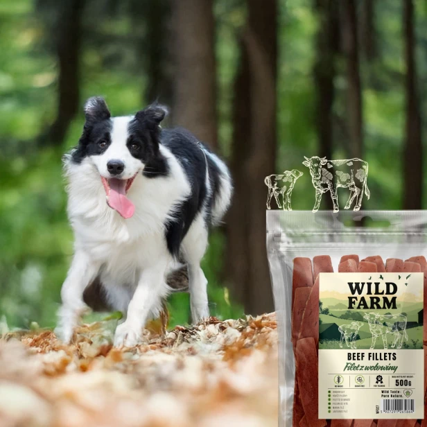 WILD FARM Filet Z Wołowiny Przysmak Dla Psa 500G