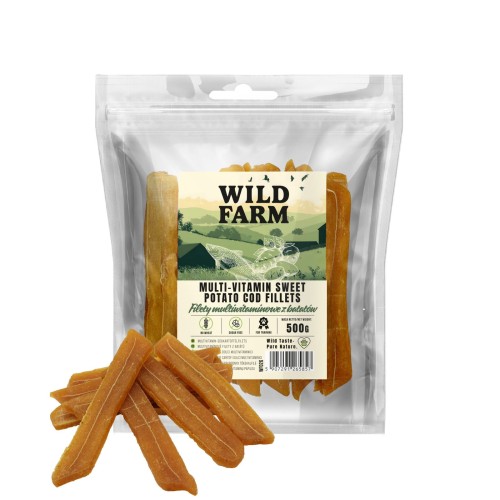 WILD FARM Filety Multiwitaminowe Z Batatów Przysmak Dla Psa 500G