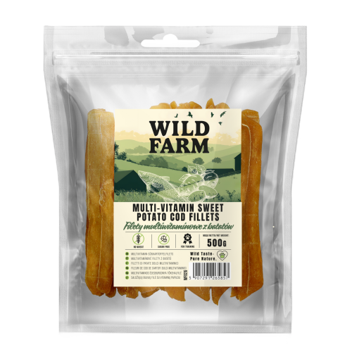 WILD FARM Filety Multiwitaminowe Z Batatów Przysmak Dla Psa 500G