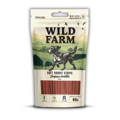 WILD FARM Stripsy Przysmak Dla Psa Królik 80G