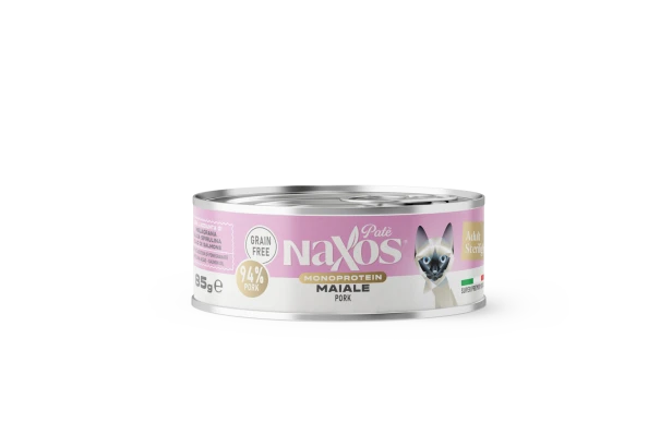 NAXOS CAT STERILIZED MONO - wieprzowina - puszka dla kotów sterylizowanych 85g