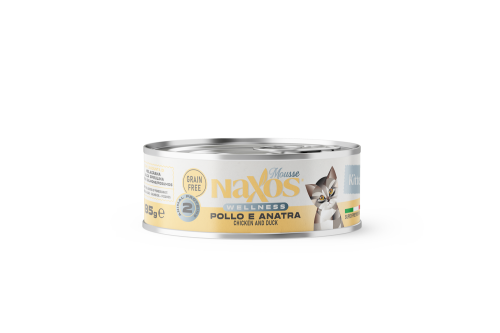 NAXOS CAT KITTEN - kurczak i kaczka - puszka dla kociąt 85g