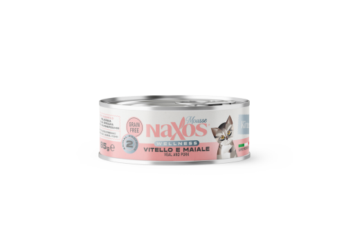 NAXOS CAT KITTEN - cielęcina i wieprzowina - puszka dla kociąt 85g
