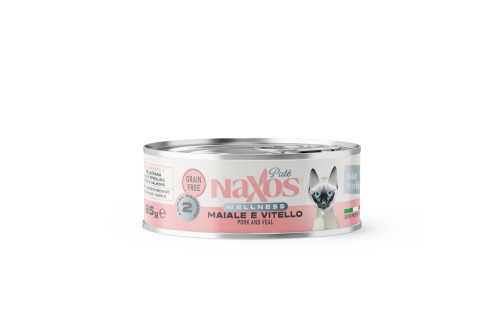 NAXOS CAT STERILIZED - wieprzowina i cielęcina - puszka dla kotów sterylizowanych 85g